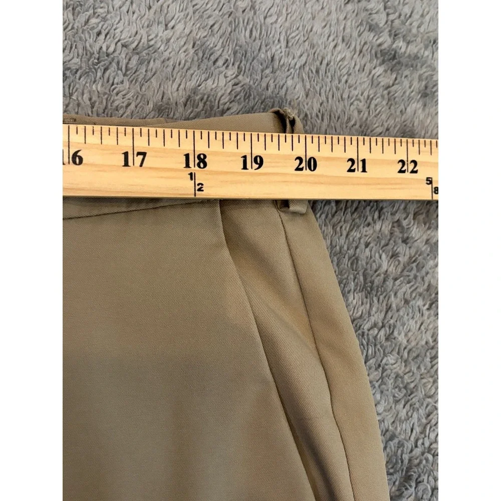 Haggar Cool 18 Pro Pants Mens 40x30 Classic Fit Beige Golf Performance Slacks